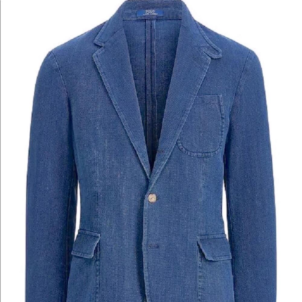 PRL Indigo Sport Coat Indigo  Blue LRG / 48R